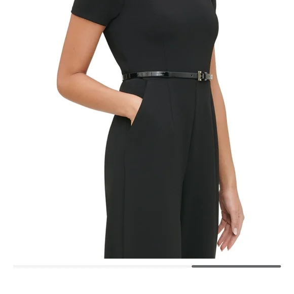 Tommy Hilfiger Black Jumpsuit with White Collar - Picture 3 of 6